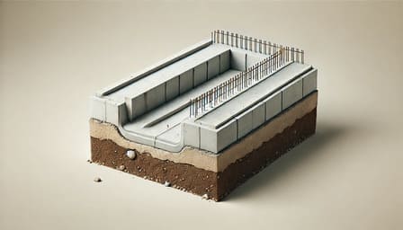 Ленточный с ростверком на сваях 10×10 м